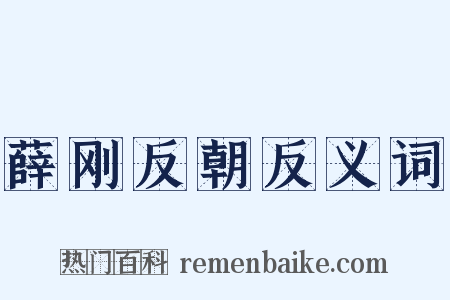 薛刚反朝反义词是什么意思的图片